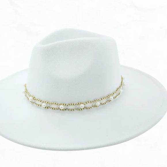[Belt Only] Belt-Big Brim or Panama Hat Pearl Belt - Picture 4 of 5